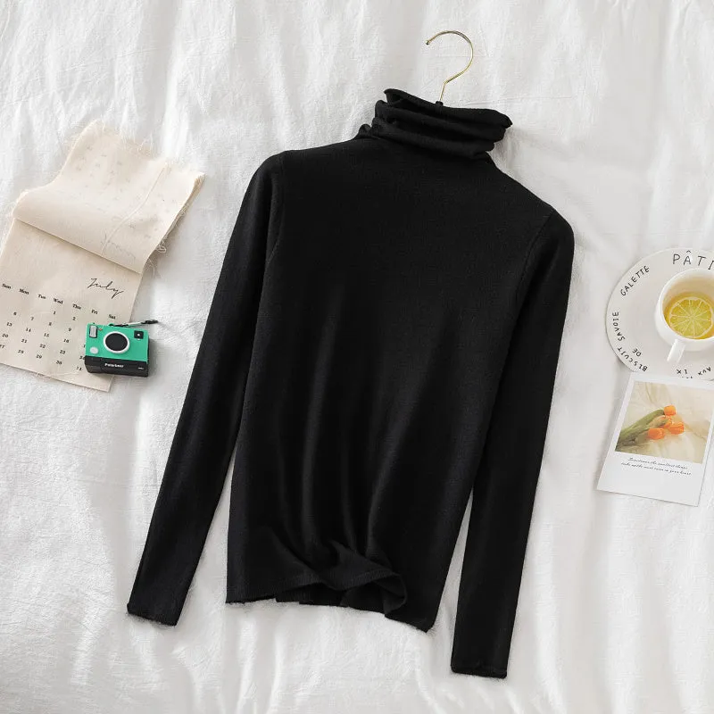 9 COLOR TURTLENECK KNITTED PULLOVER SHIRT UB2721