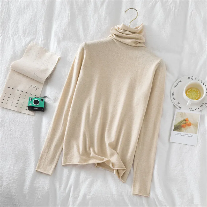 9 COLOR TURTLENECK KNITTED PULLOVER SHIRT UB2721
