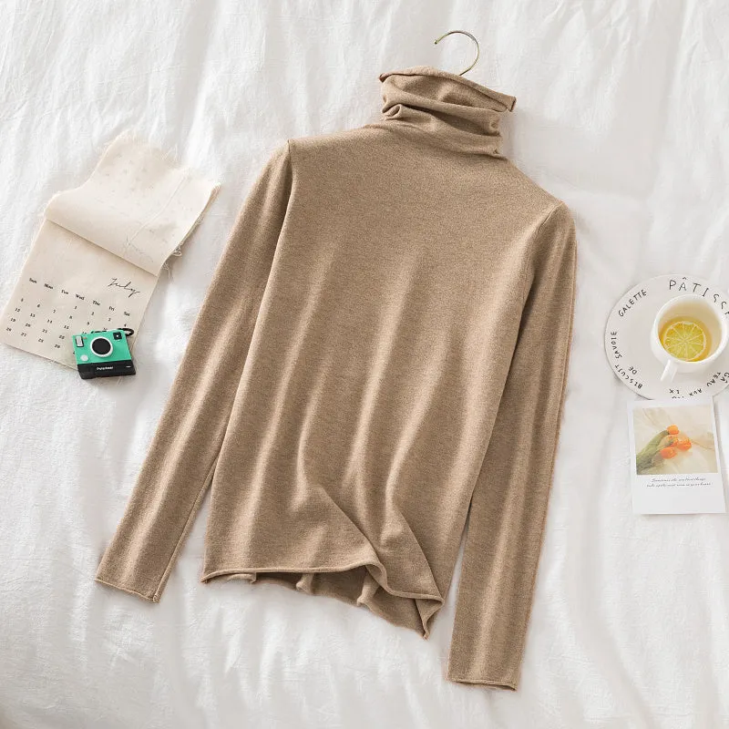 9 COLOR TURTLENECK KNITTED PULLOVER SHIRT UB2721