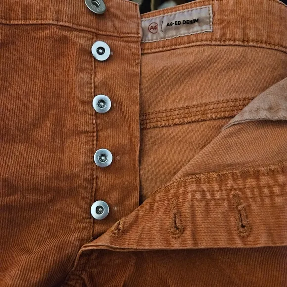 ADRIANO GOLDSCHMIED ALEXXIS HIGH-RISE CORDUROY SHORTS ORANGE NWT WOMEN'S 32