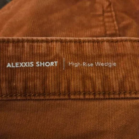ADRIANO GOLDSCHMIED ALEXXIS HIGH-RISE CORDUROY SHORTS ORANGE NWT WOMEN'S 32