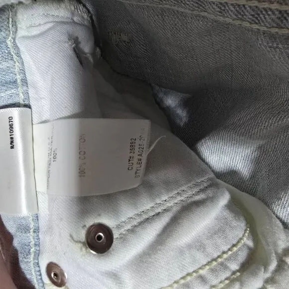 Agolde Anja Ripped Button Fly Shorts