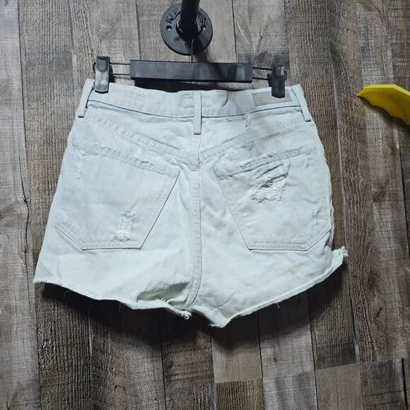 Agolde Anja Ripped Button Fly Shorts
