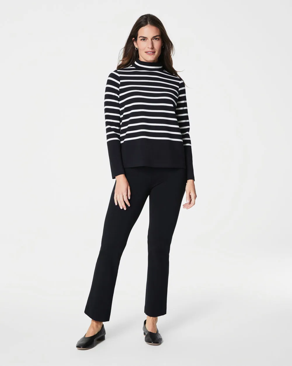 AIRESSENTIALS MOCK PULLOVER STRIPE