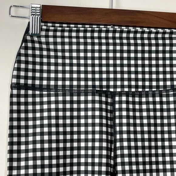 Alice   Olivia Black Gingham Aaron High Waist Bike Shorts NWT Size XS