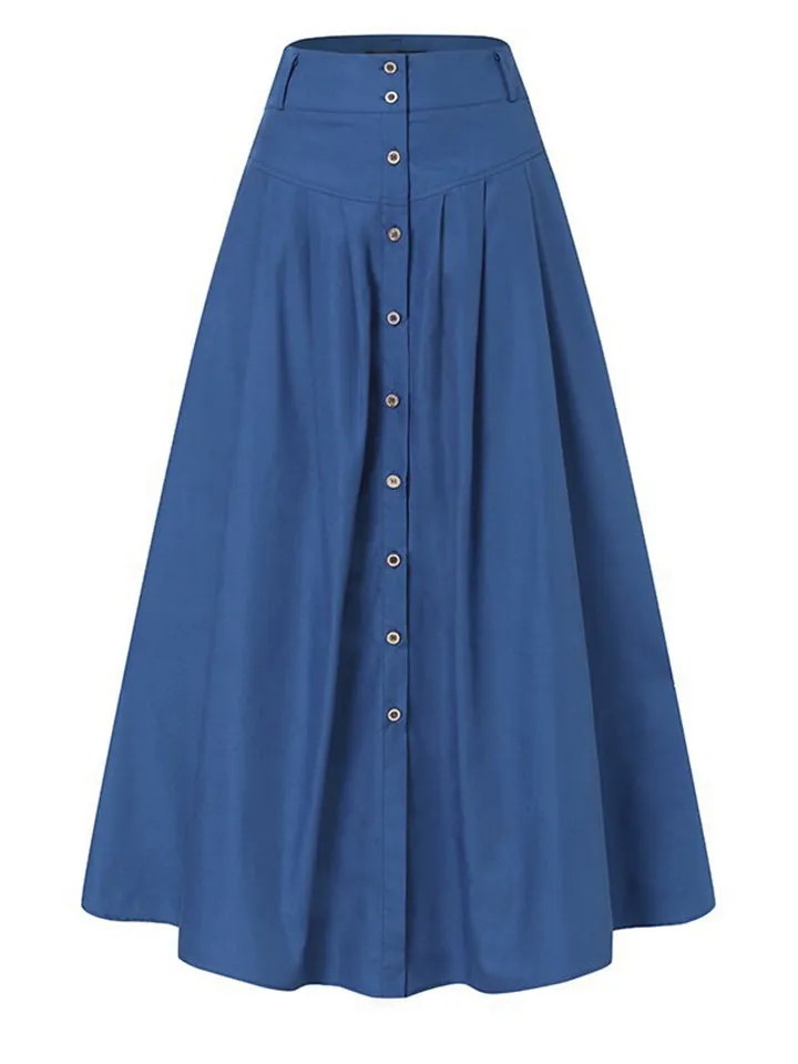 Ankle Length Casual Summer Holiday Skirts with Pockets