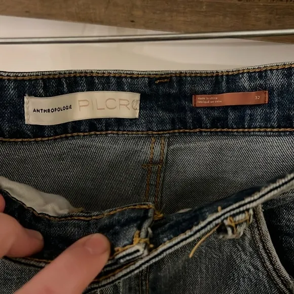 Anthropologie Pilcro Denim Raw Hem Bermuda Shorts