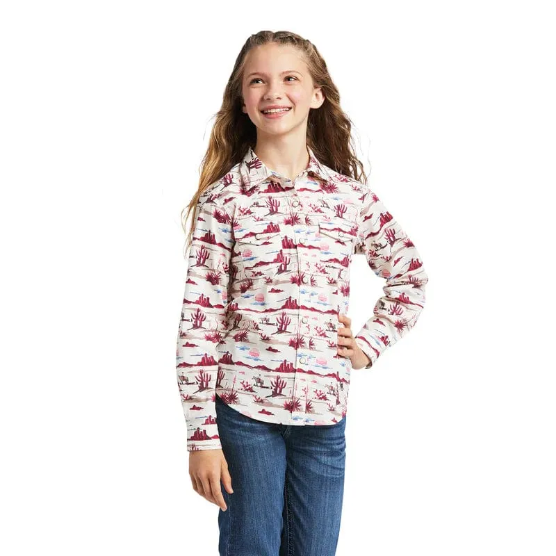 Ariat Shirt Girls Real Yuma Landscape Print