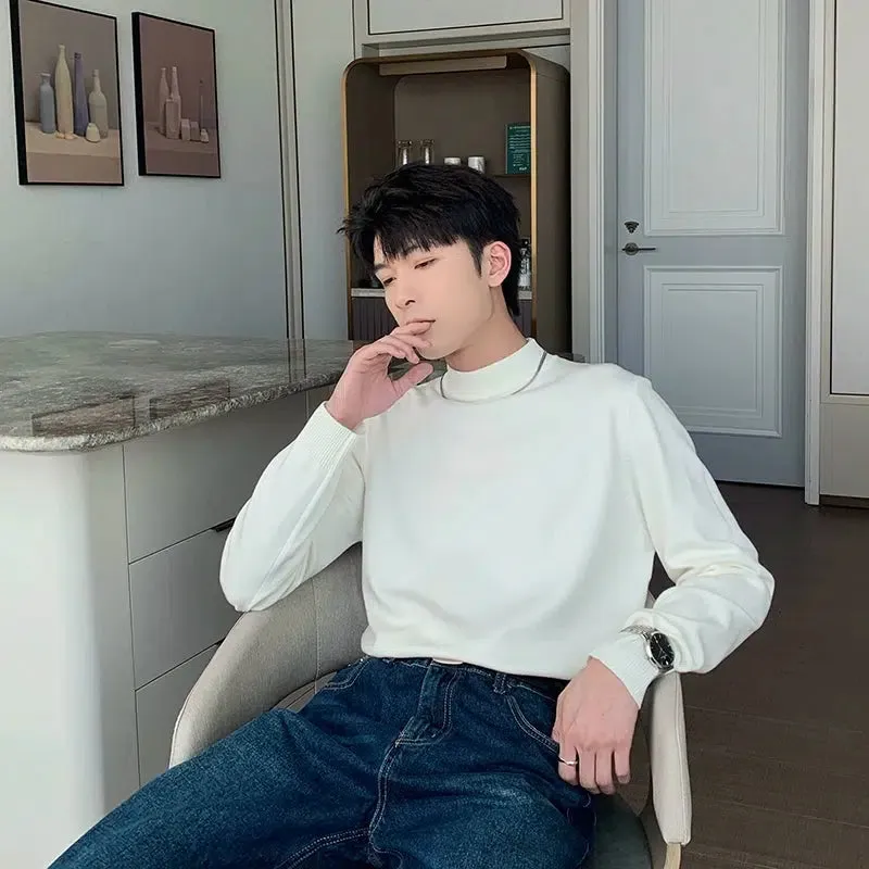 Basic Half Turtleneck Slim Bottoming Sweater