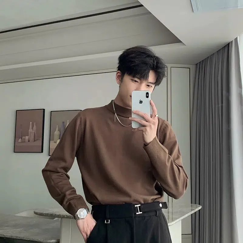 Basic Half Turtleneck Slim Bottoming Sweater