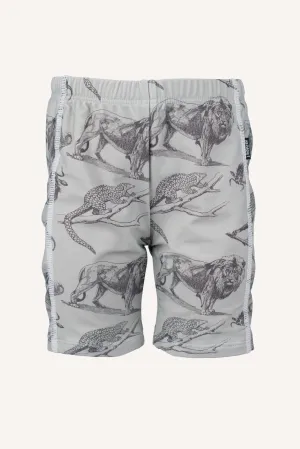 BERMUDA TRUNKS - MINT GREEN/GREY
