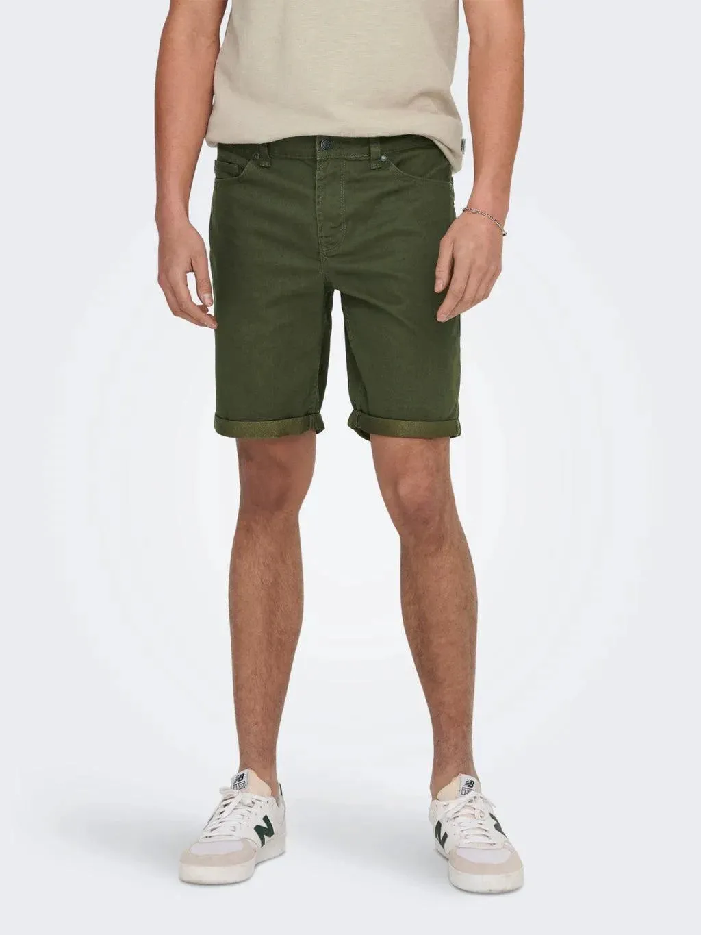Bermudas Only&Sons Regular Ply Twill Dark Olive