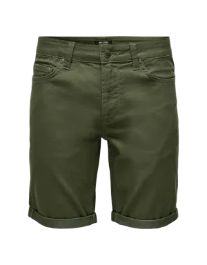 Bermudas Only&Sons Regular Ply Twill Dark Olive