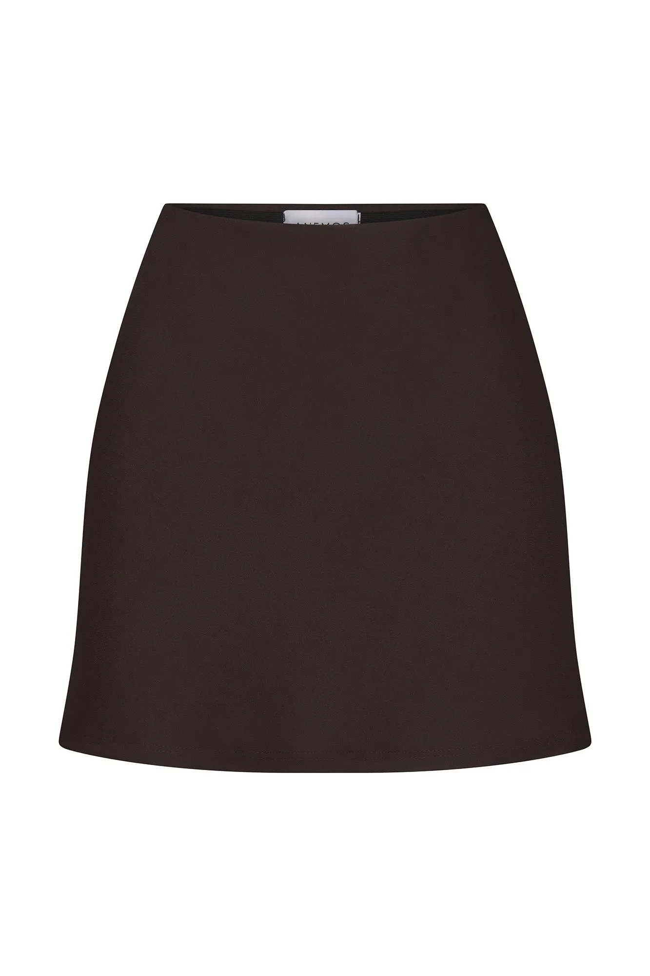 Bias-Cut Mini Skirt in Matte Crepe