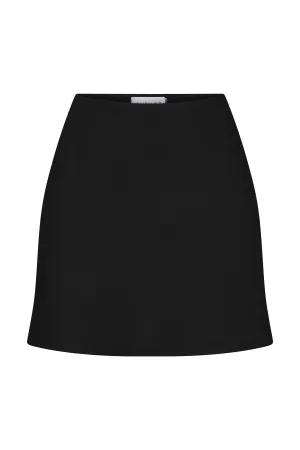 Bias-Cut Mini Skirt in Matte Crepe