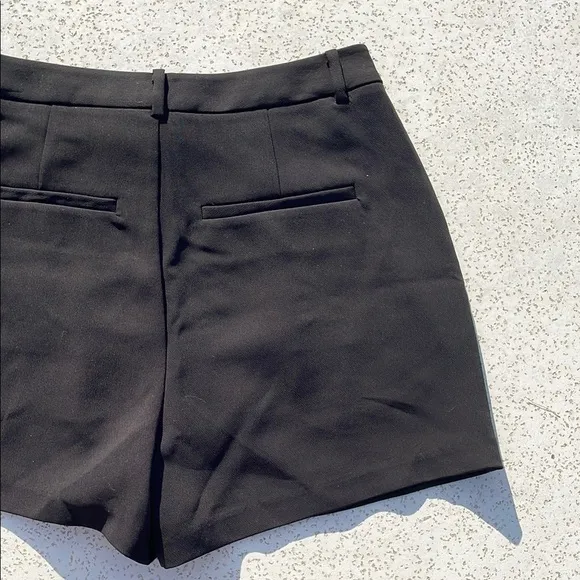 Black Good American High Waisted Luxe Suiting Trouser Shorts