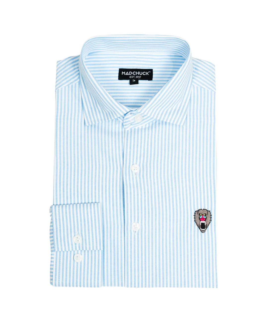 Blue Pin Stripe LS Oxford