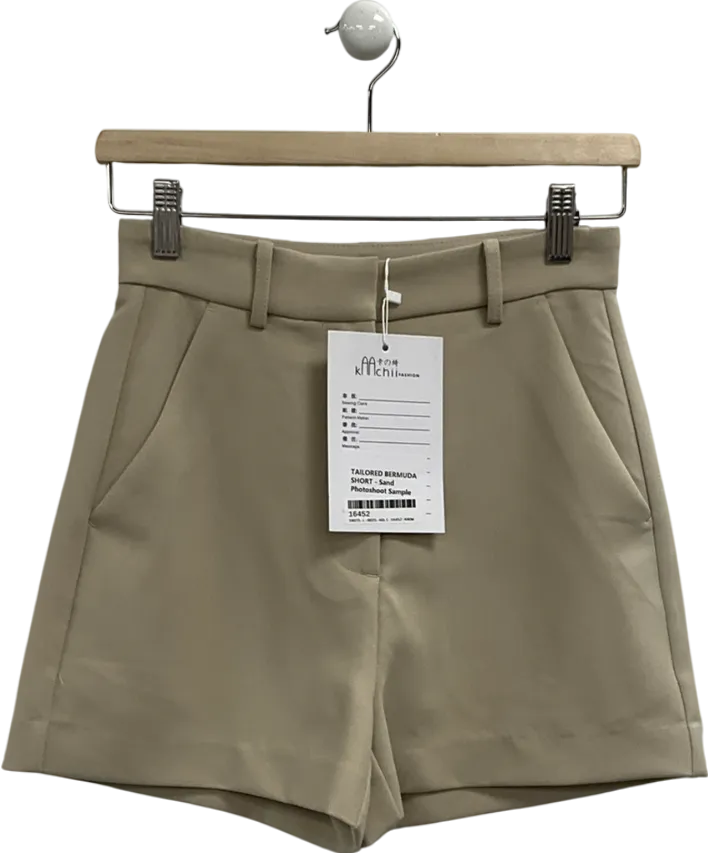 BOA Beige Tailored Bermuda Shorts UK XS