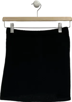 BOA Black Fine Knit Mini Skirt UK XS