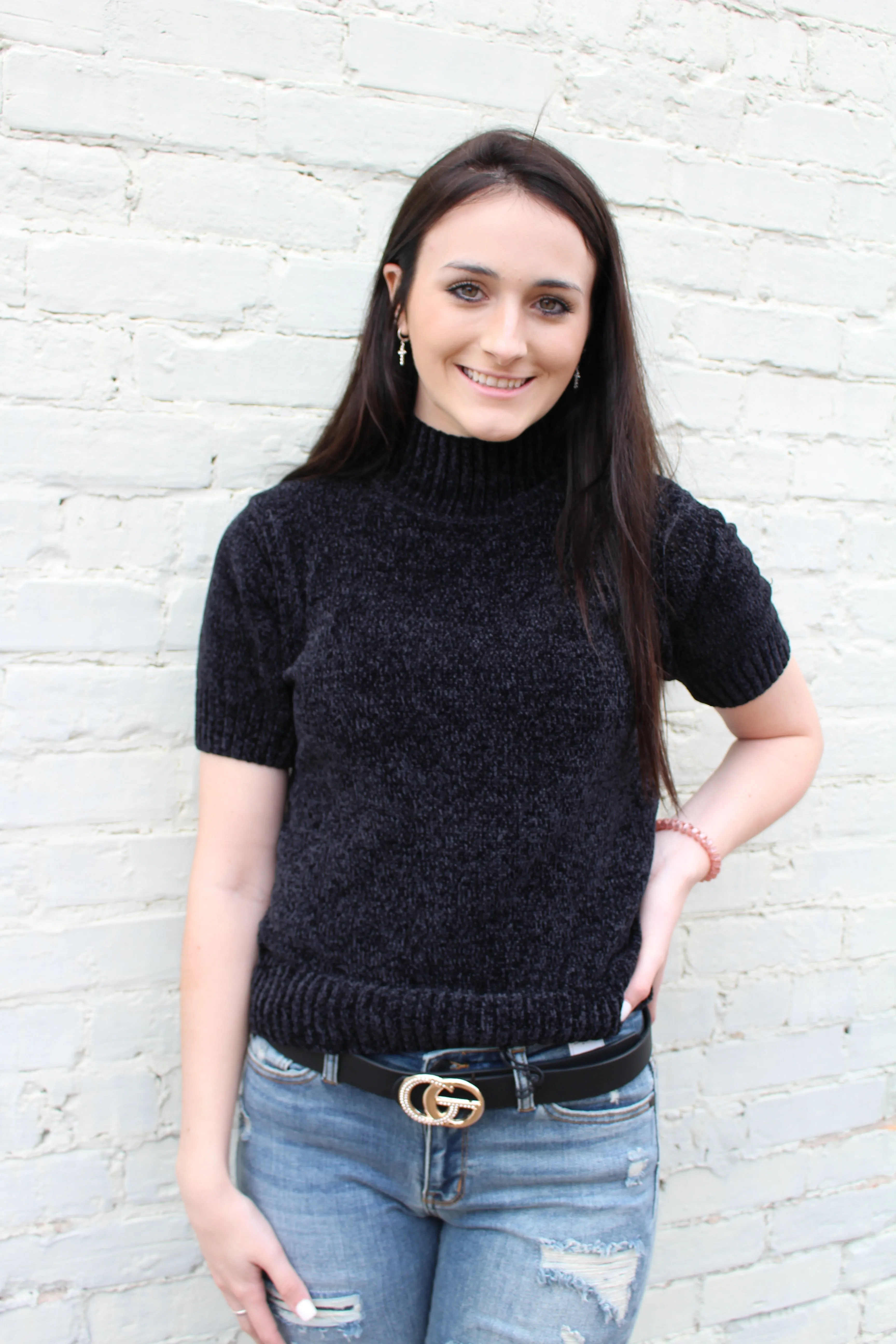 Brisk Days Sweater: Black
