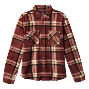 Brixton - Bowery Artic Stretch Fleece Flannel Mahogany Plaid