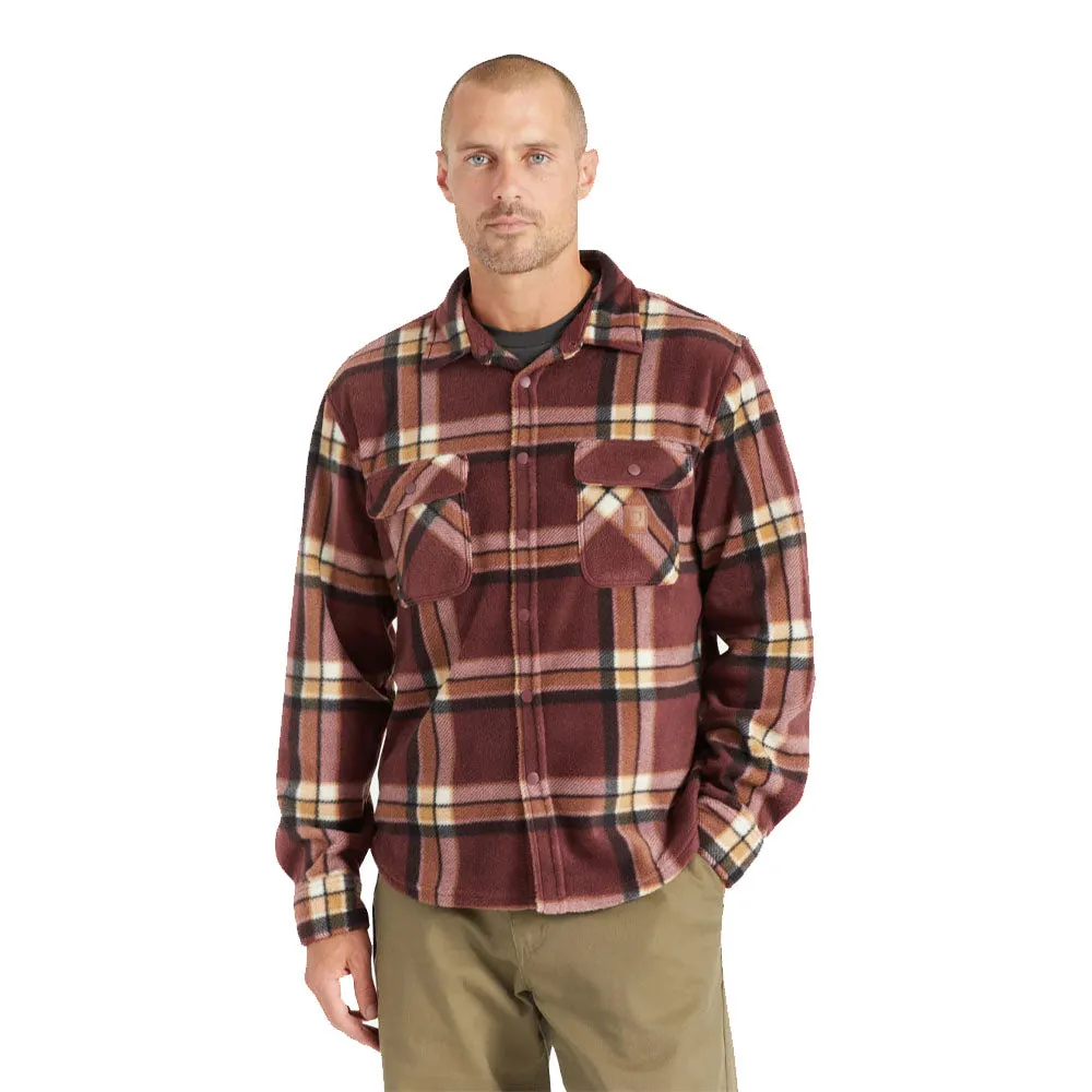 Brixton - Bowery Artic Stretch Fleece Flannel Mahogany Plaid