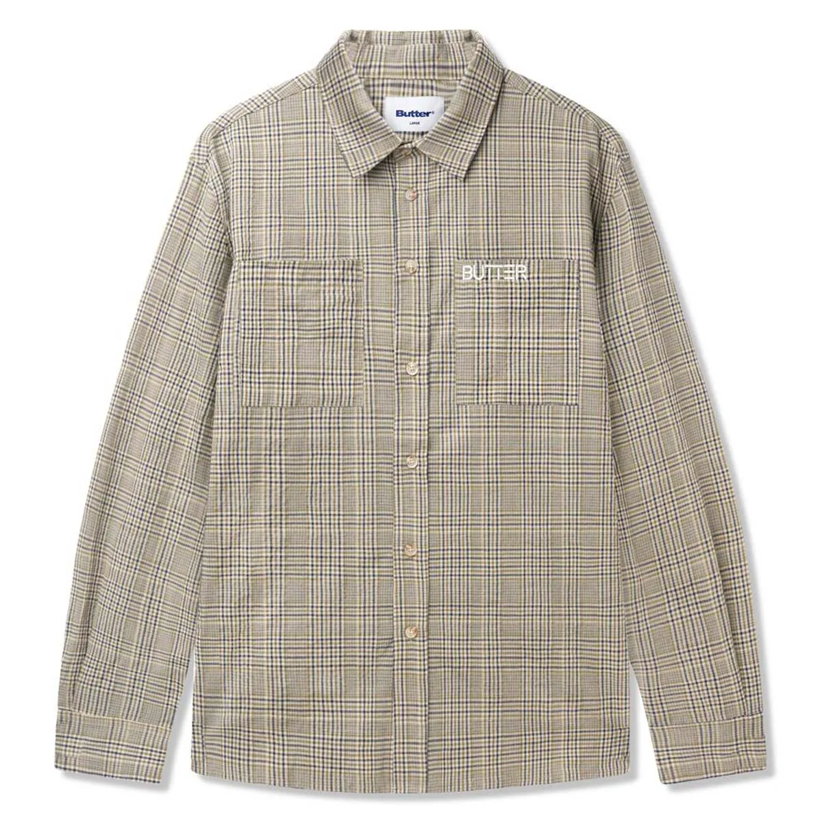 Butter Goods - Equipt Plaid L/S Shirt Olive