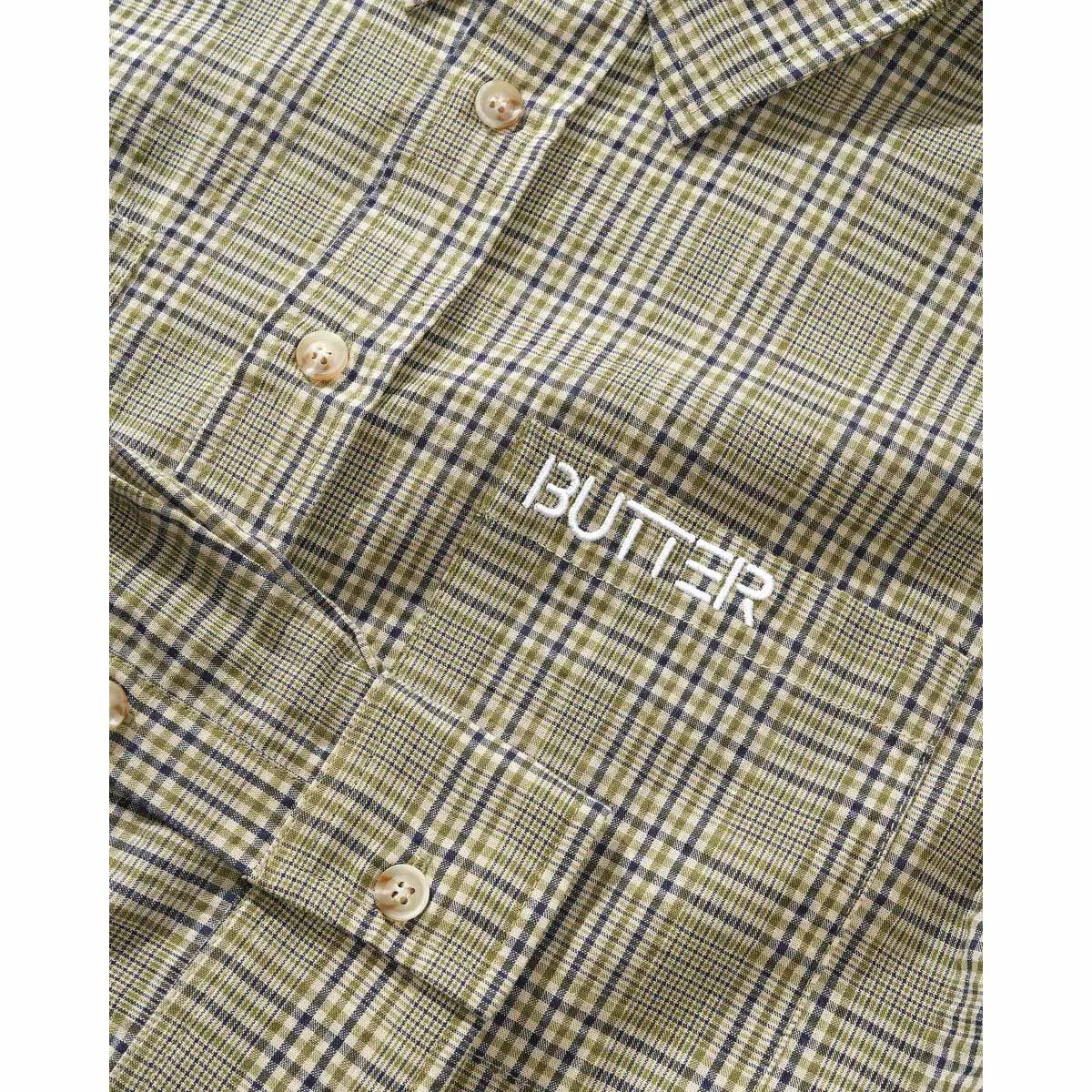 Butter Goods - Equipt Plaid L/S Shirt Olive