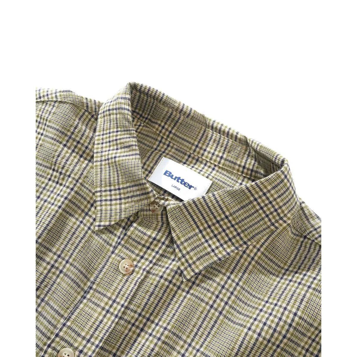 Butter Goods - Equipt Plaid L/S Shirt Olive