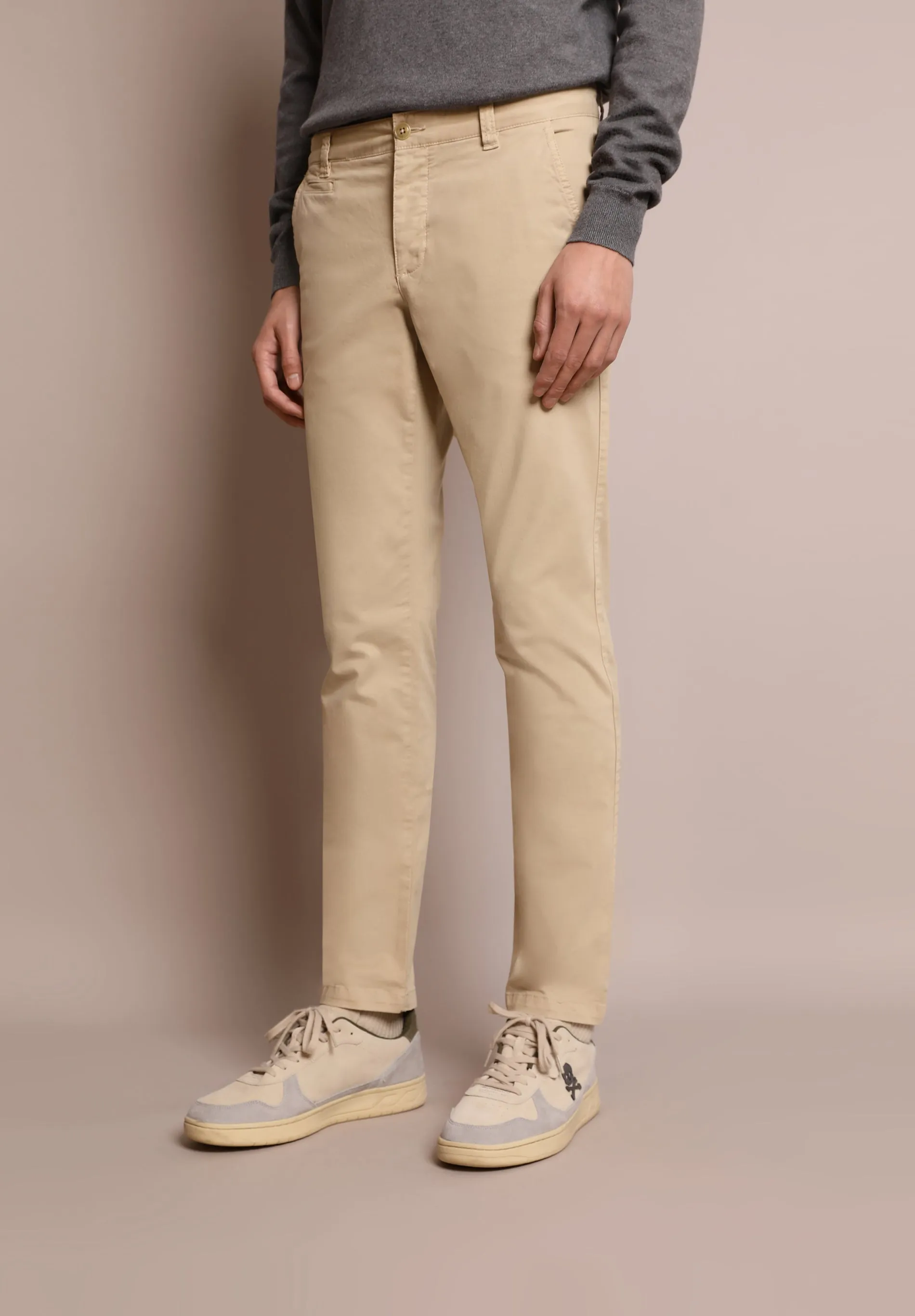 CALÇA CHINO ALGODÃO TINGIDO