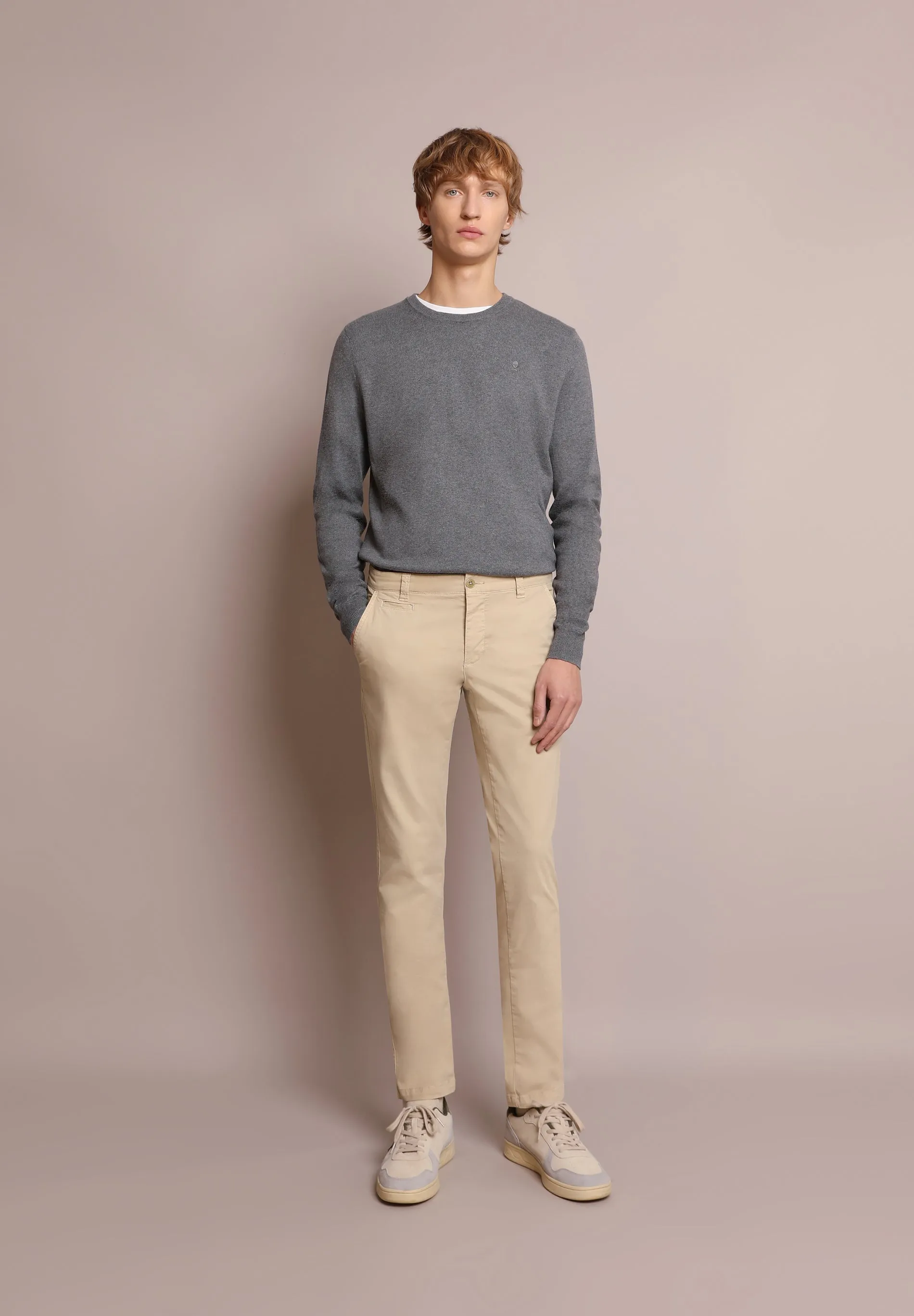 CALÇA CHINO ALGODÃO TINGIDO