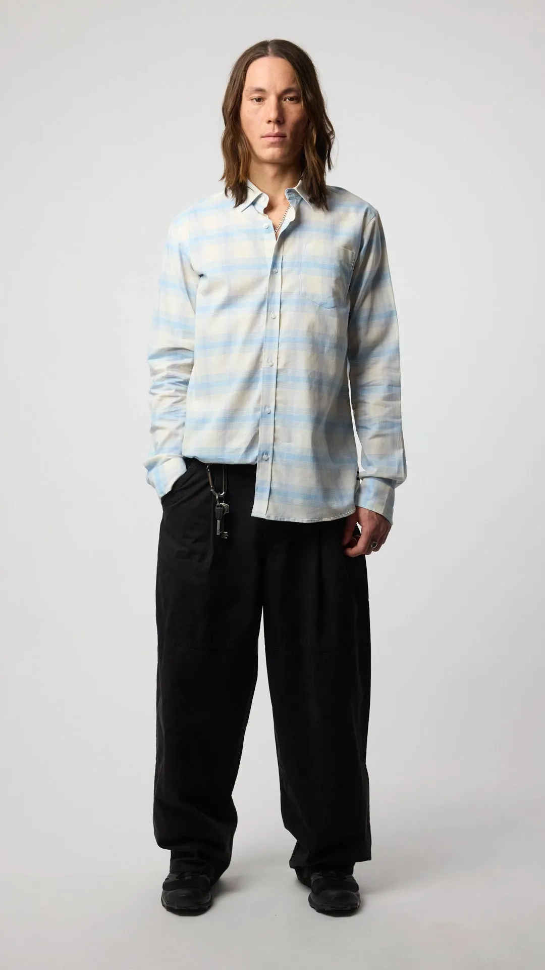 CAMISA PLAID SUMMER INDIGO BLUE