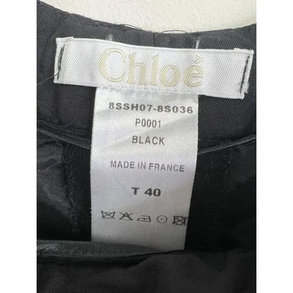 CHLOE Women's Black High Waist Shorts Size IT40