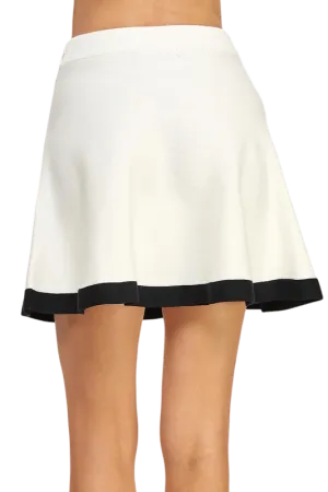 Color block knitted skirt