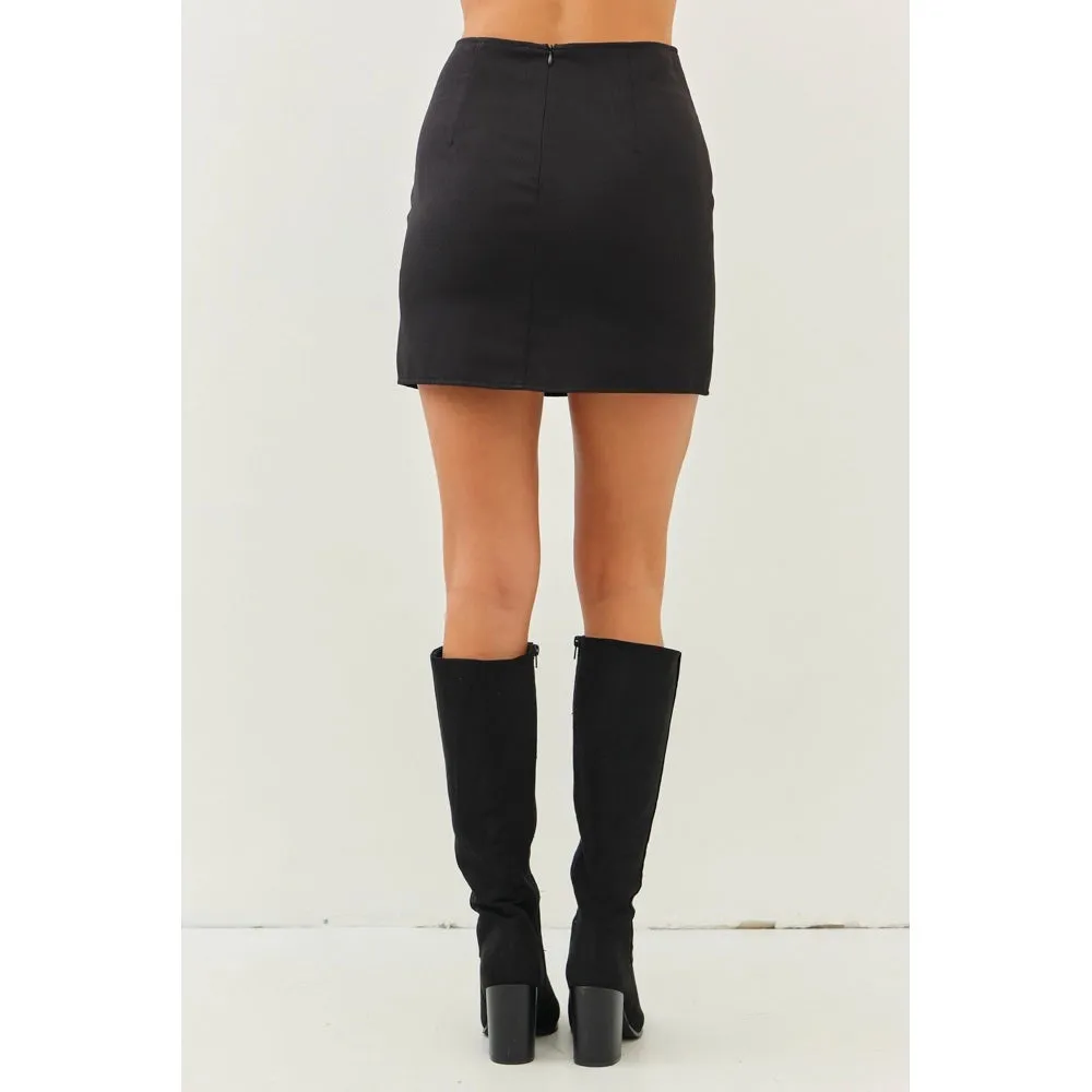 Crystal Bow Mini Skirt