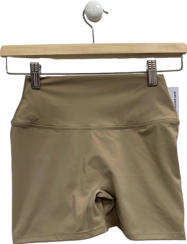 CSB Beige High-Waisted Cycling Shorts UK M