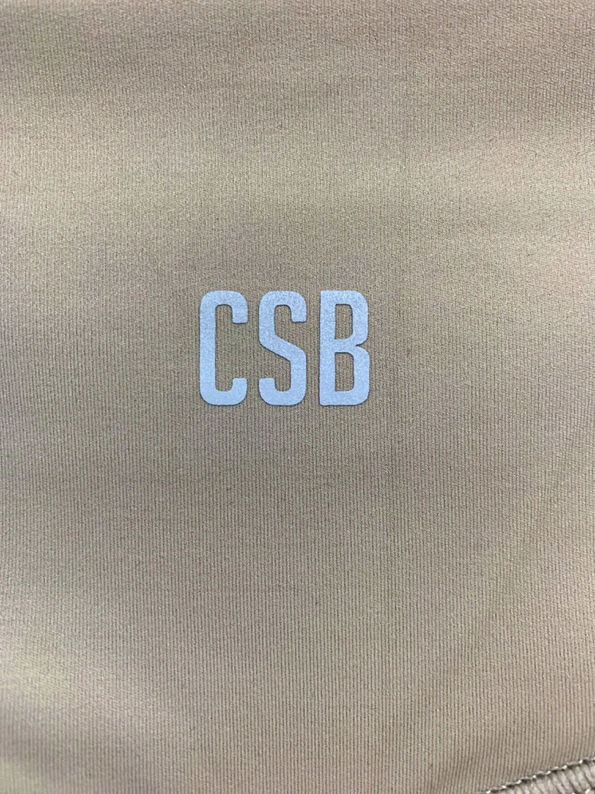 CSB Beige High-Waisted Cycling Shorts UK M