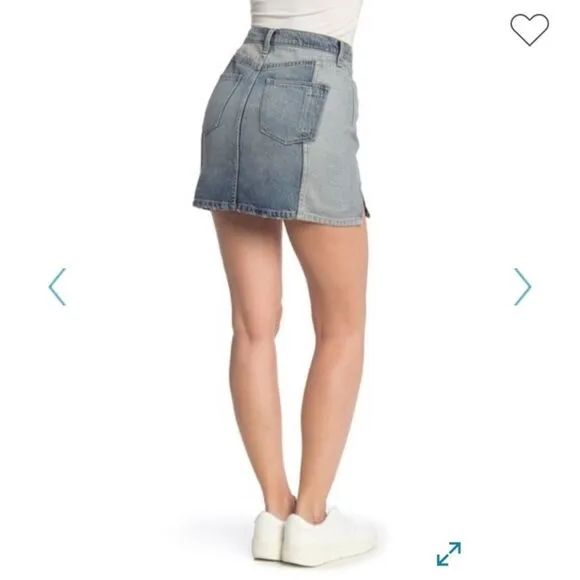 Current/Elliott the reversed mashed mini skirts