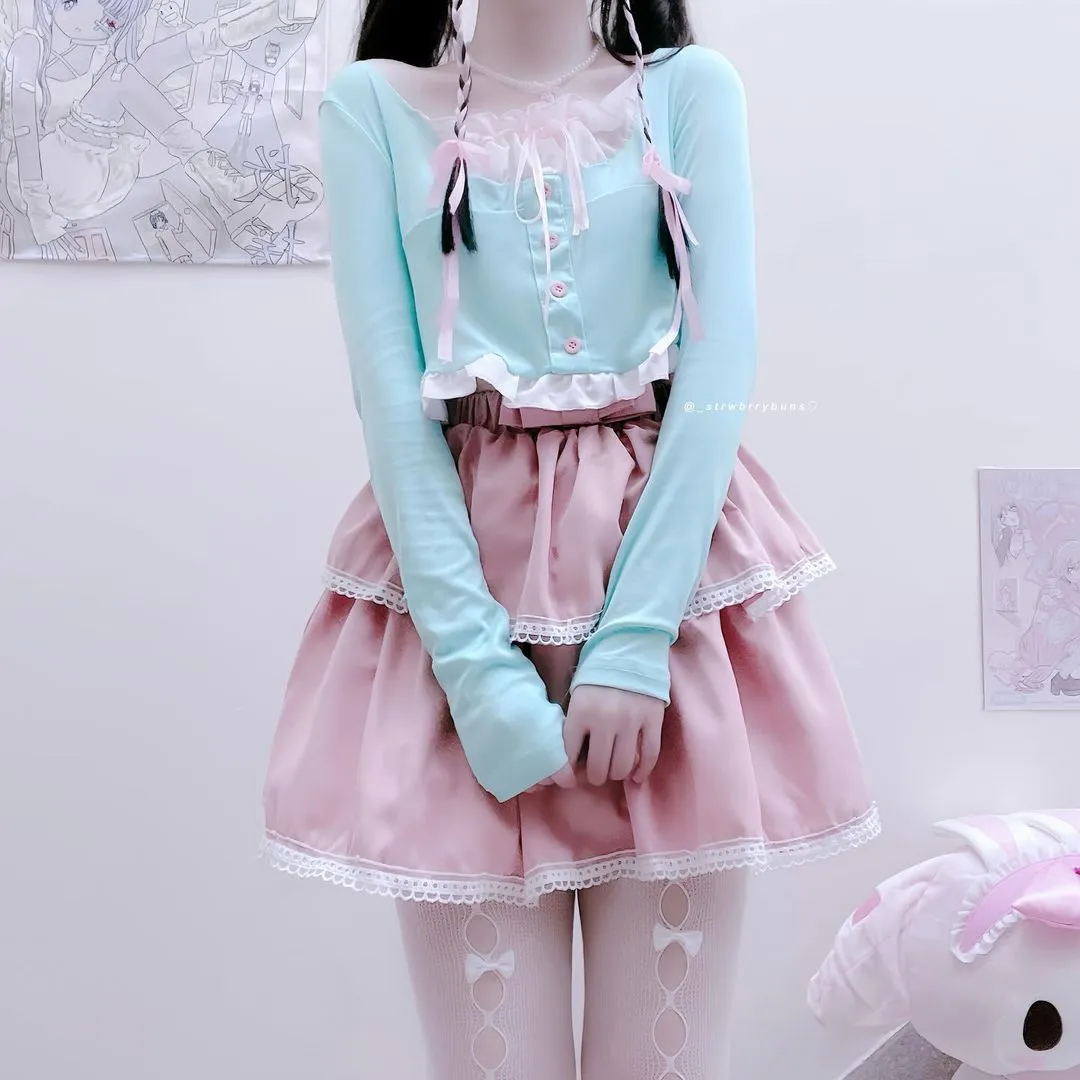 CUTE TOP   SKIRT TWO-PIECE SET  UB98088