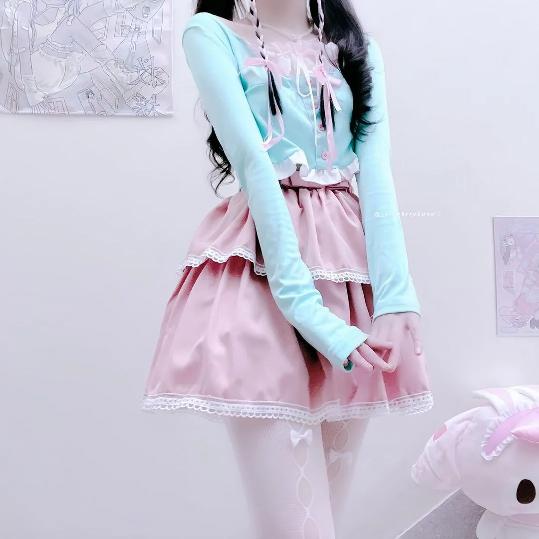 CUTE TOP   SKIRT TWO-PIECE SET  UB98088
