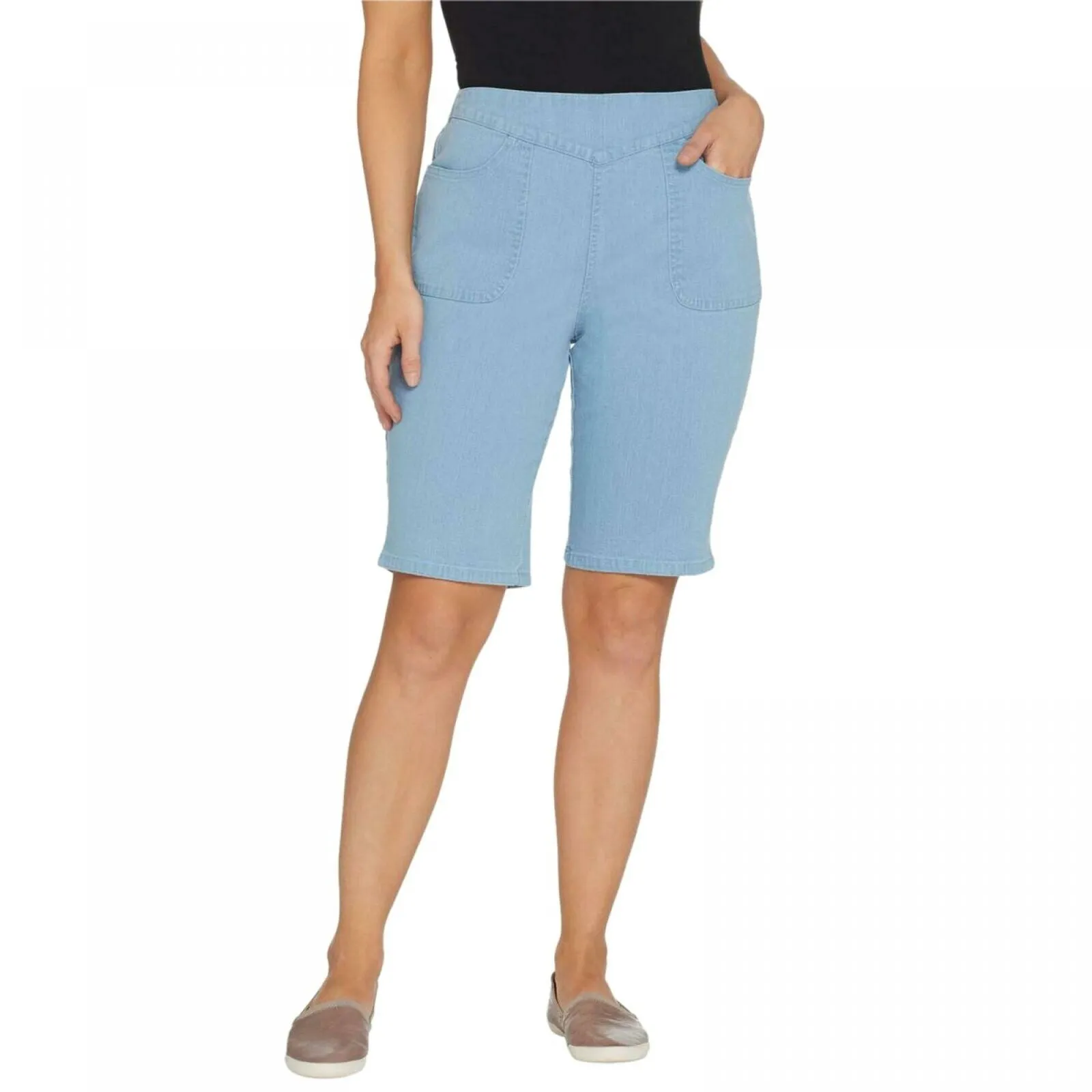 Denim & Co. Women's How Timeless Bermuda Shorts With Pockets