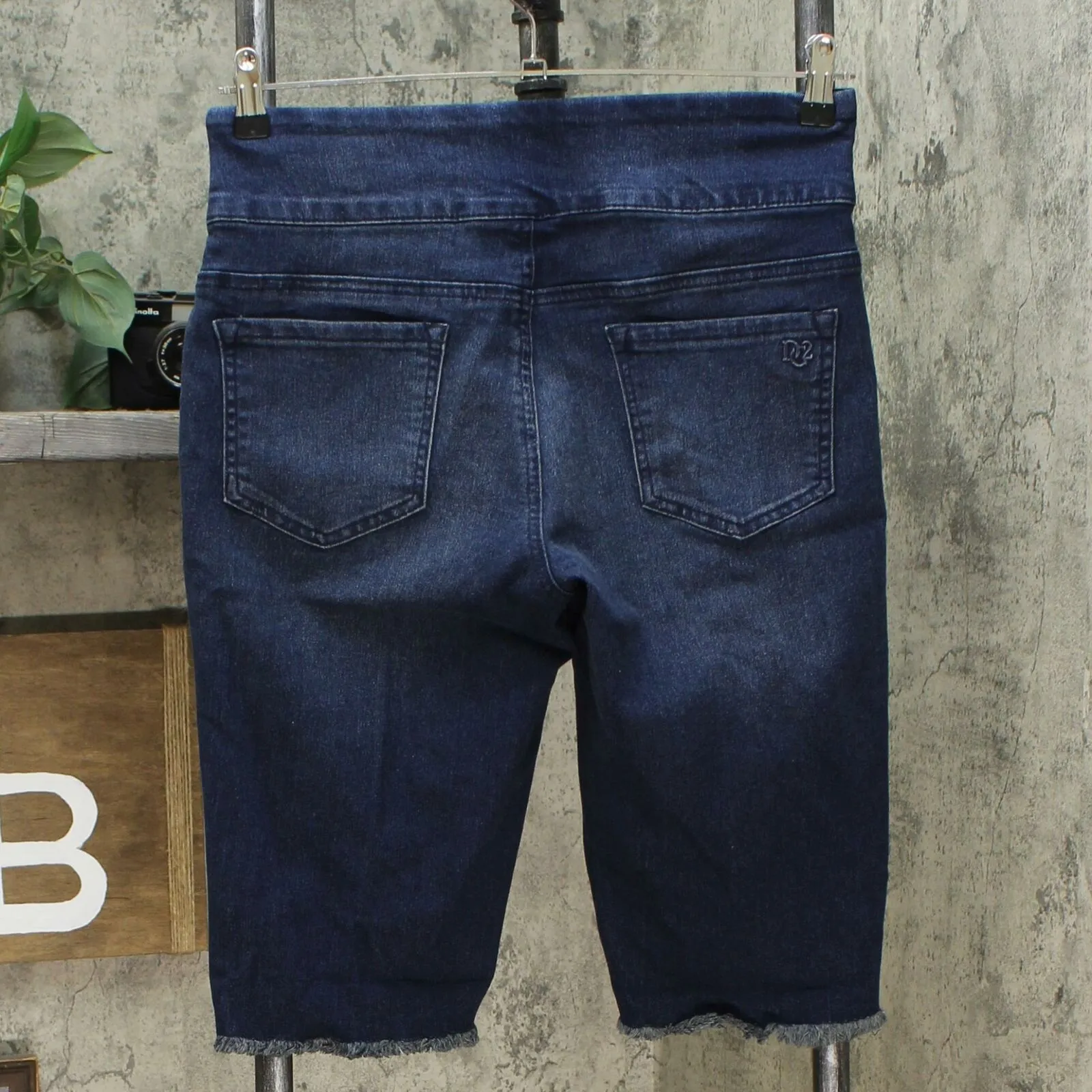 DG2 by Diane Gilman Women's Pull On Bermuda Shorts Indigo Medium