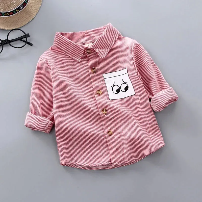 DIIMUU Spring Autumn Kids Baby Boys Cotton Clothes Shirt Toddler Girls Tee Clothing Children Wears Infant Blouse 1 2 3 4 5 Years