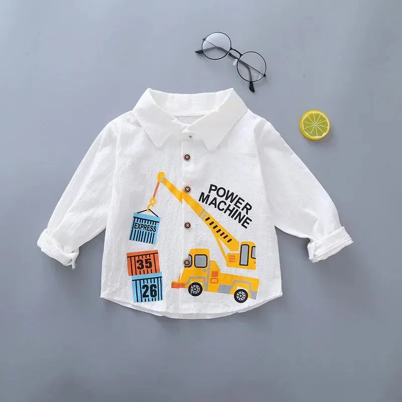 DIIMUU Spring Autumn Kids Baby Boys Cotton Clothes Shirt Toddler Girls Tee Clothing Children Wears Infant Blouse 1 2 3 4 5 Years