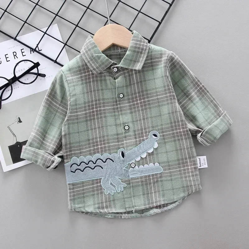 DIIMUU Spring Autumn Kids Baby Boys Cotton Clothes Shirt Toddler Girls Tee Clothing Children Wears Infant Blouse 1 2 3 4 5 Years