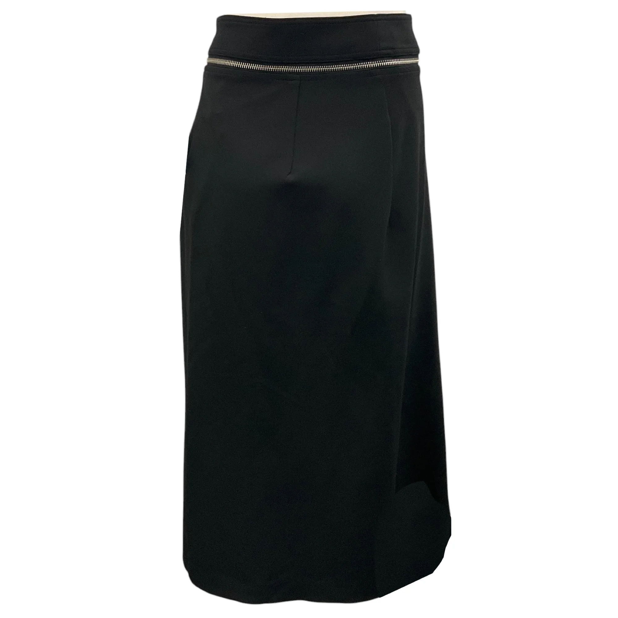 Dion Lee Black Bonded Cady Belted Zip-Away Skirt