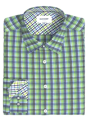 Duchamp London Green Plaid Dress Shirt