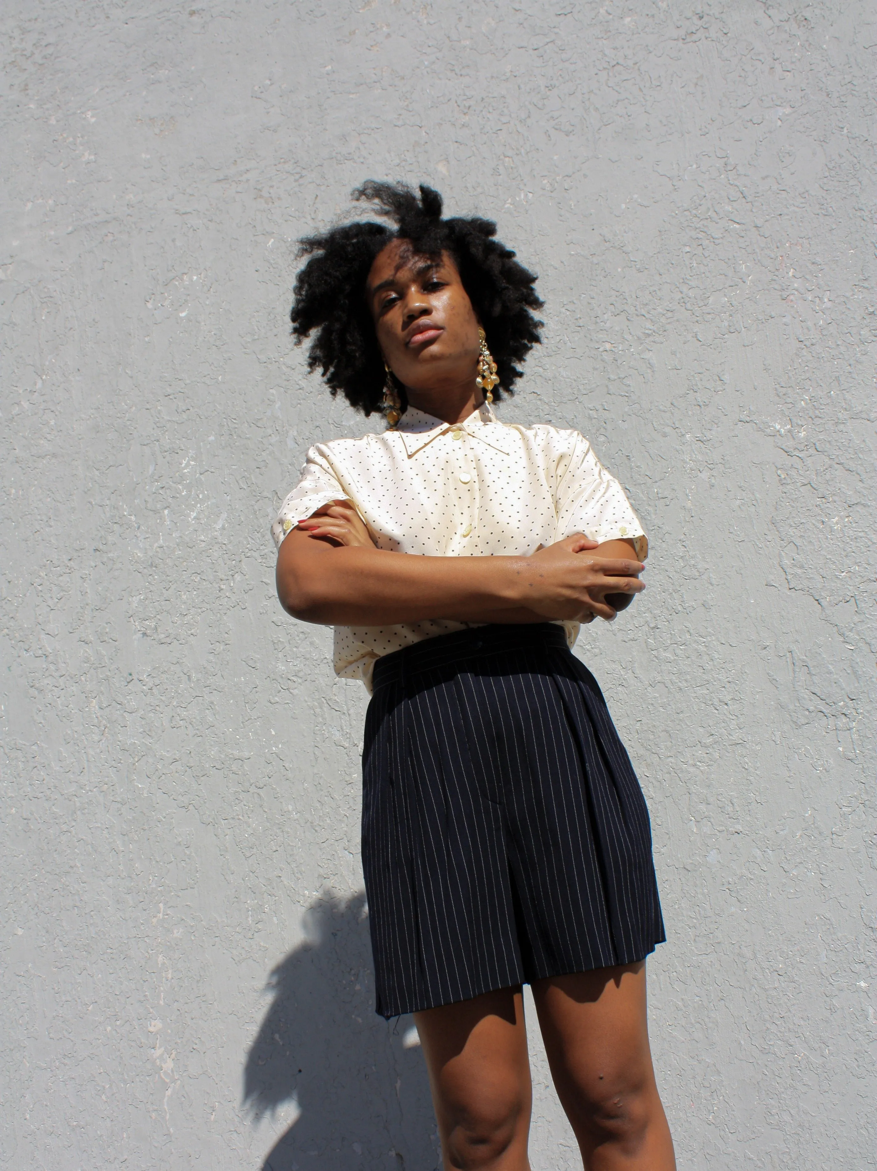 Escada Pinstripe Wool Shorts
