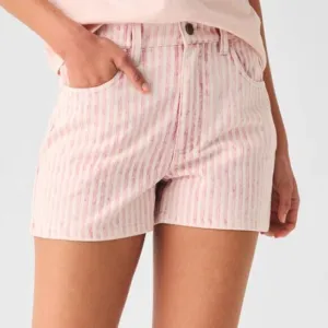 Faherty Topsail Shorts in Pink Railroad Stripe High Rise NWT