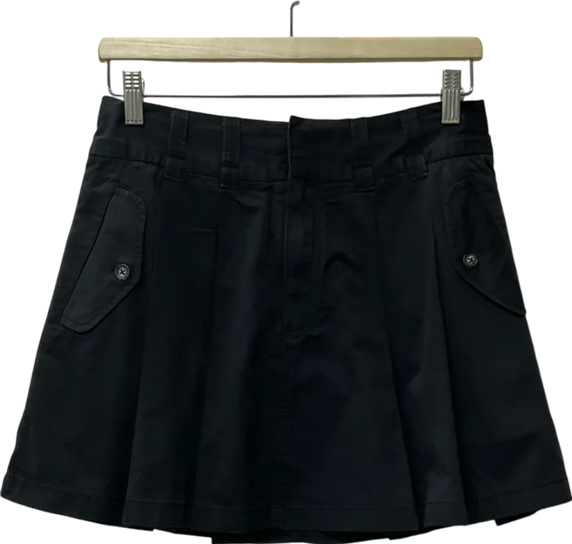 Free People Black Mod Moment Mini Skirt UK XXS